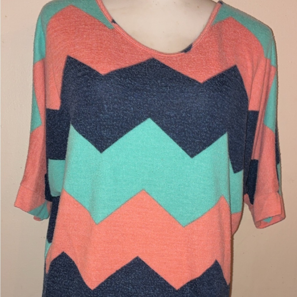 Rue 21 Chevron Pattern Top Women’s XL | Black & White Casual Blouse